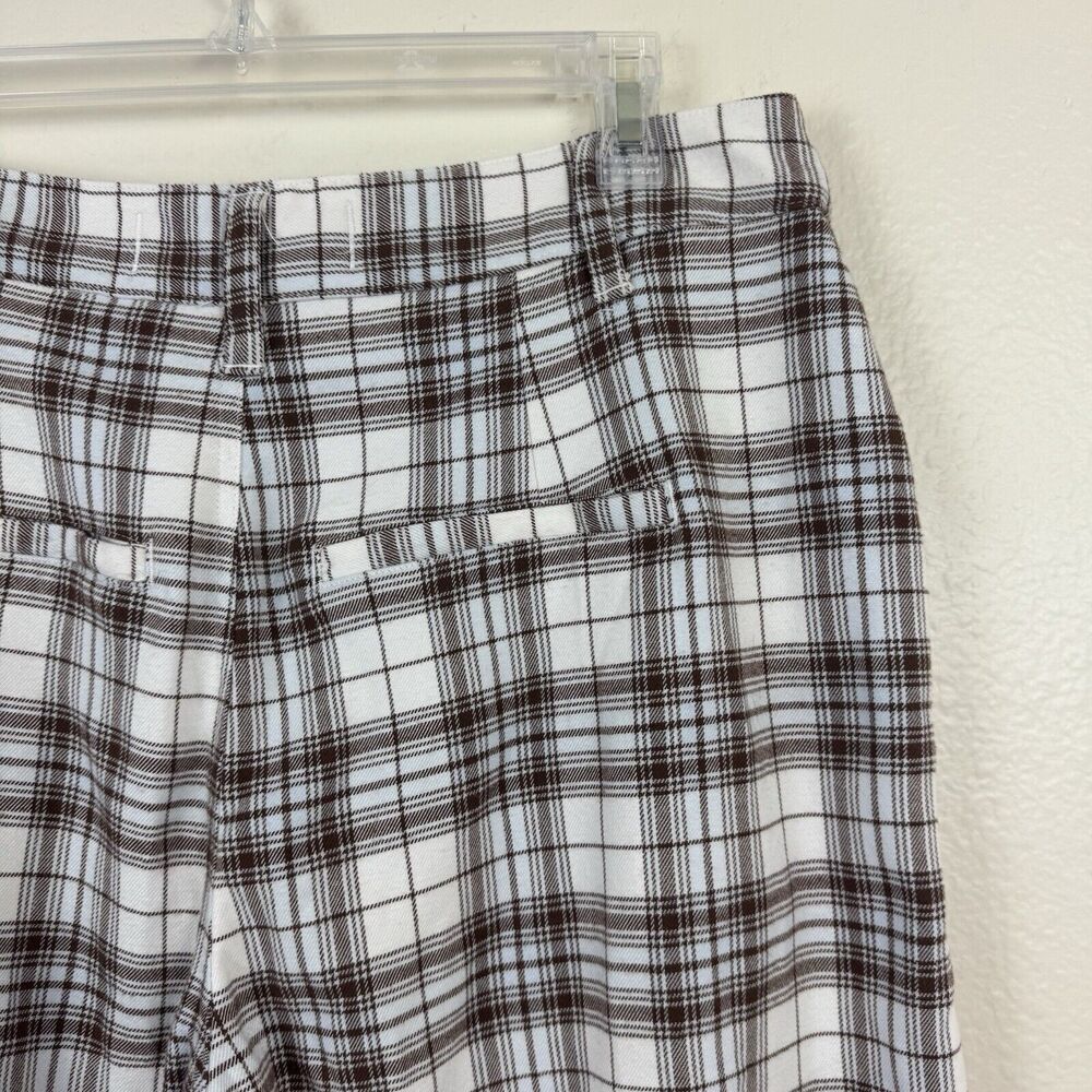 Hollister Ultra High Rise Vintage Baggy Pants Plaid Flannel Brown 13S W31 - Picture 12 of 16